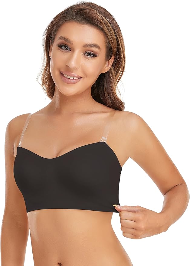 Non-Slip Silicone Padded Bea Wireless Tube Top Bra