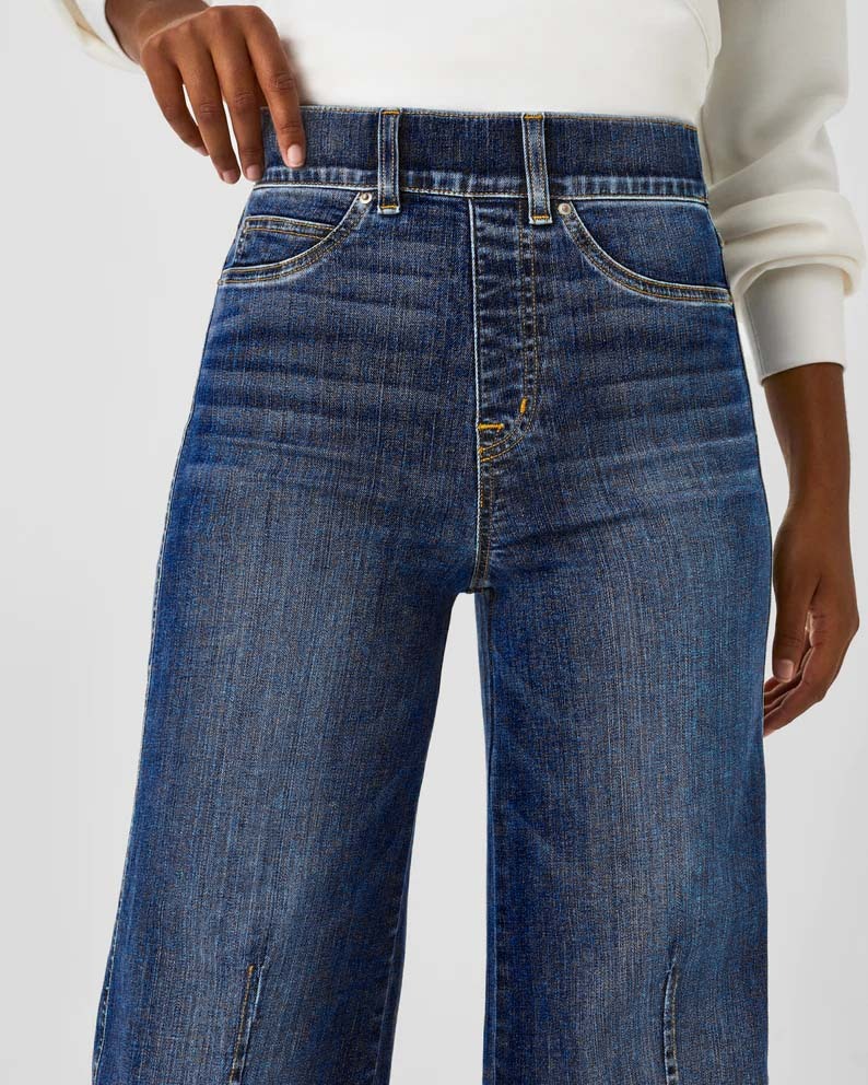 Seamed Front Wide Leg Jeans (Buy 2 Free Shipping)