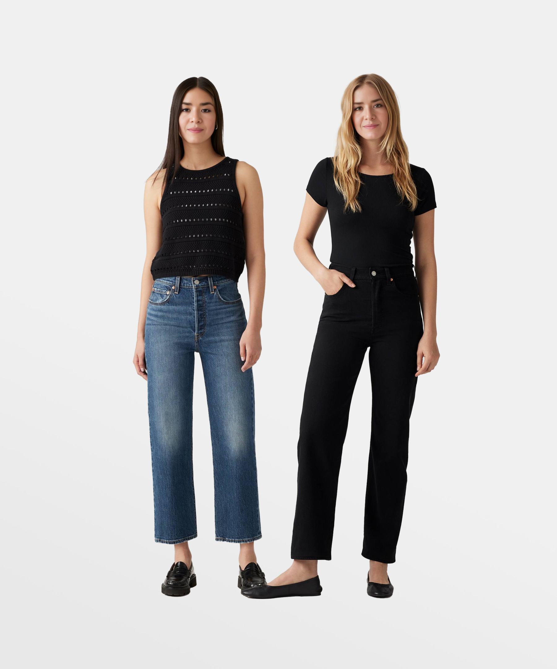 Levi Hidden Buttons Ribcage Straight Ankle Jeans (Buy 2 Free Shipping)