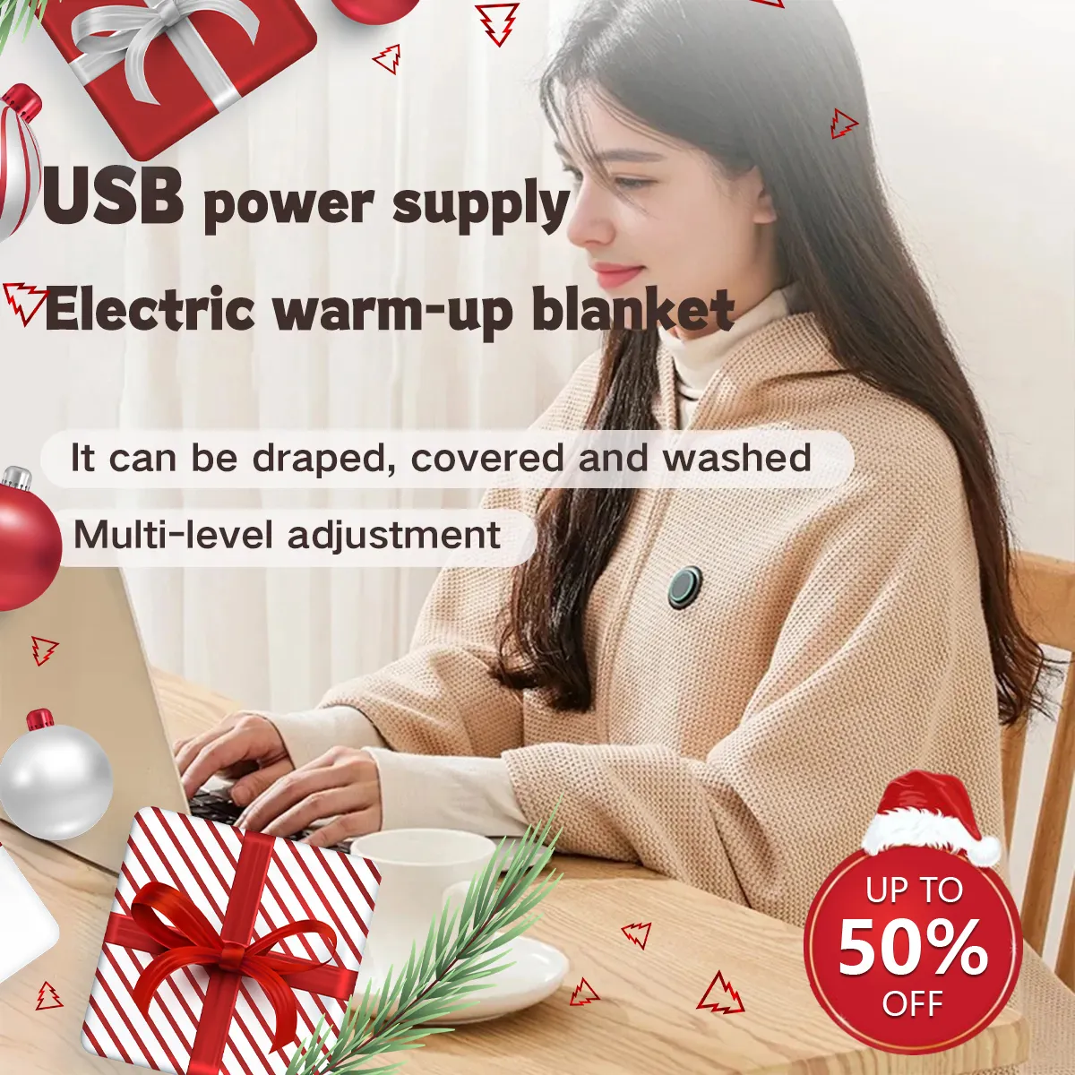 Favorite Portable Heated Shawl (Buy 2 Free Shipping)