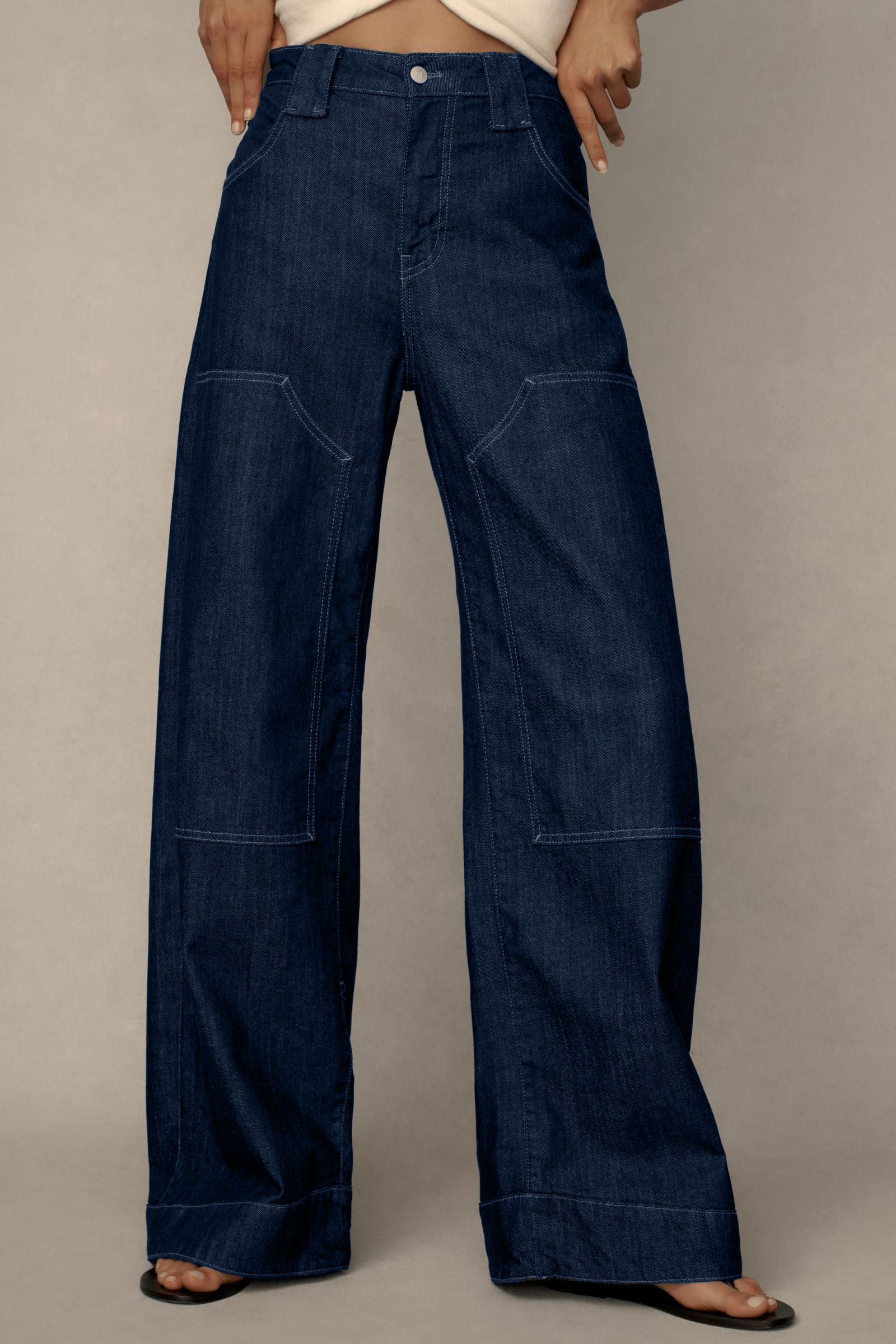 Puddle Curve Low-Rise Tapered Jeans(BUY 2 FREE SHIPPING)