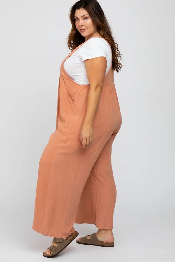 2024 Plus Size Oversize Wide Leg Overalls Jumpsuit
