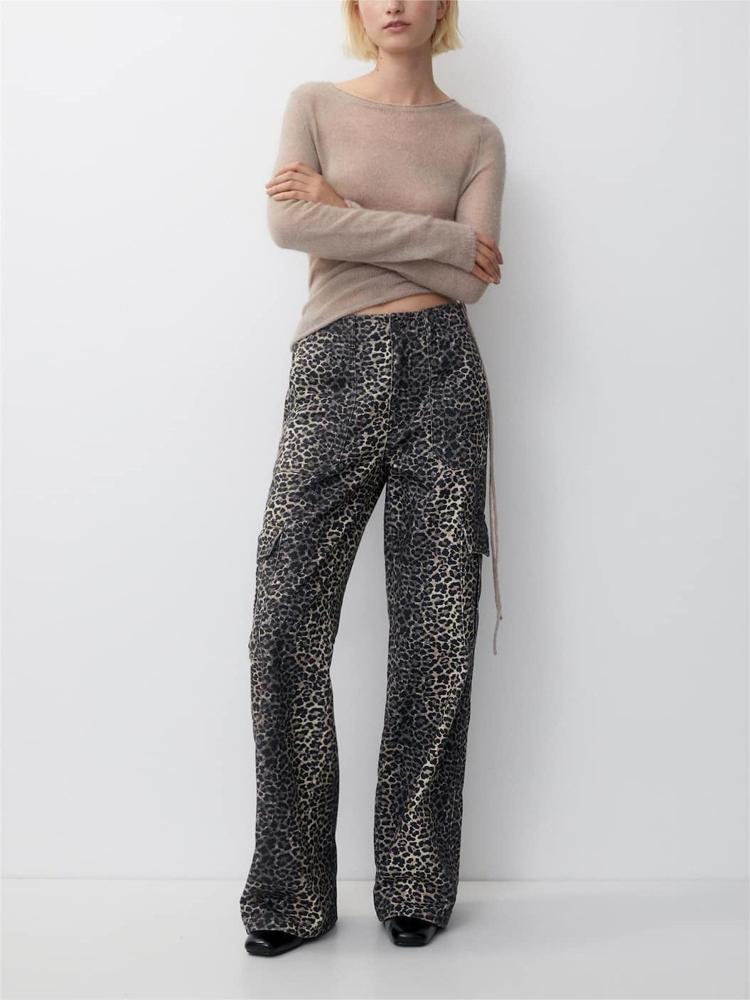 Leopard Print Cargo Jeans(Buy 2 Free Shipping)
