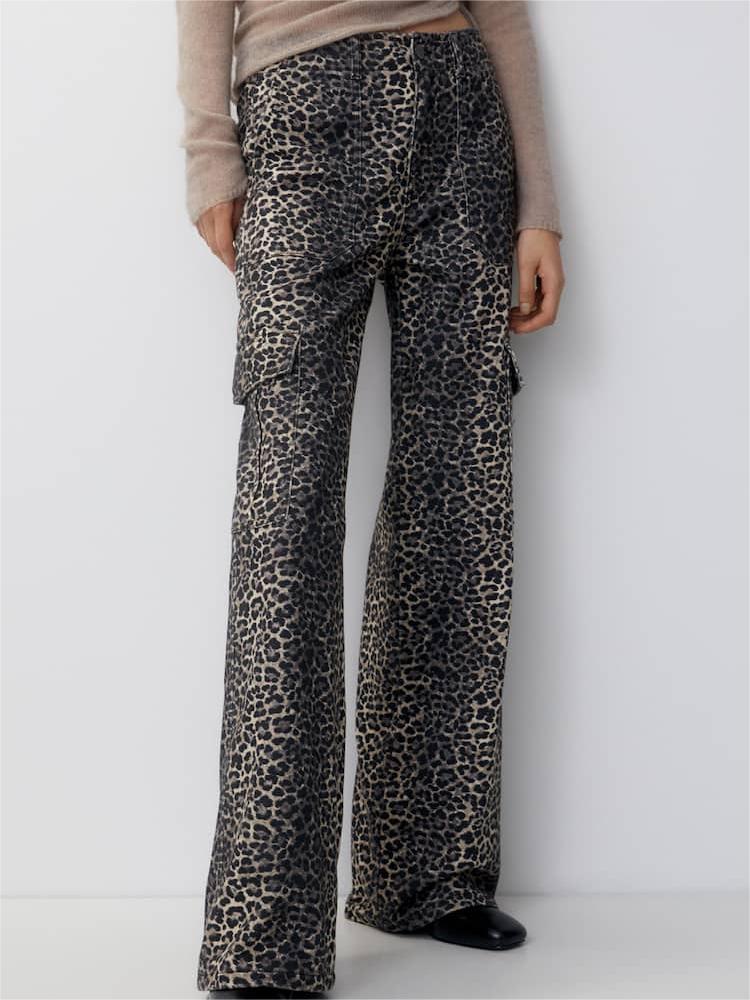 Leopard Print Cargo Jeans(Buy 2 Free Shipping)