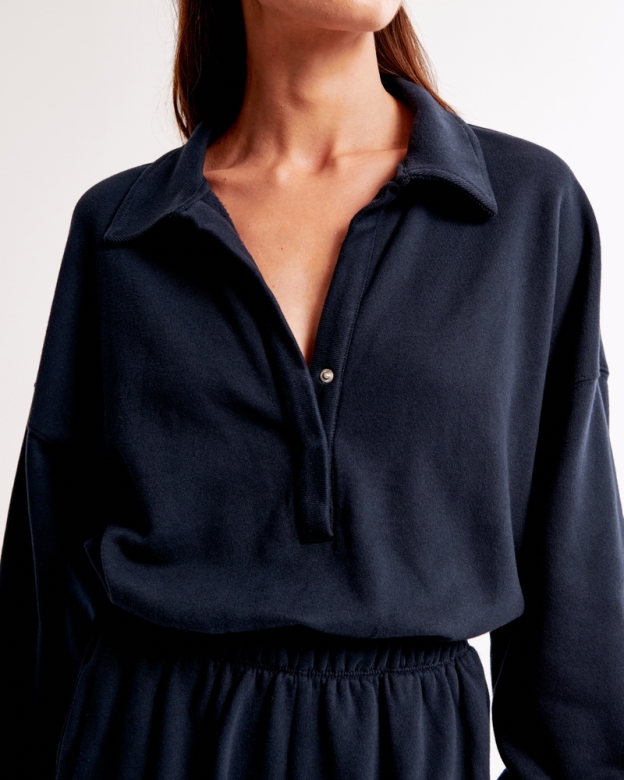 Long-Sleeve Polo Fleece Romper(BUY MORE SAVE MORE)