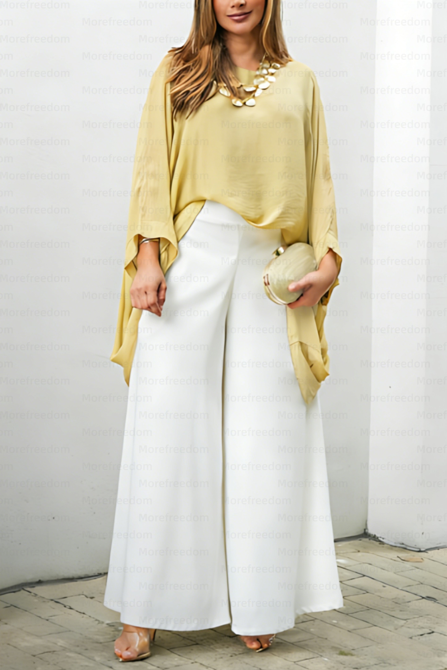 ⏰ LAST DAY SAVE 50%🔥Women's comfortable and casual batwing sleeve top and straight-leg pants two-piece set