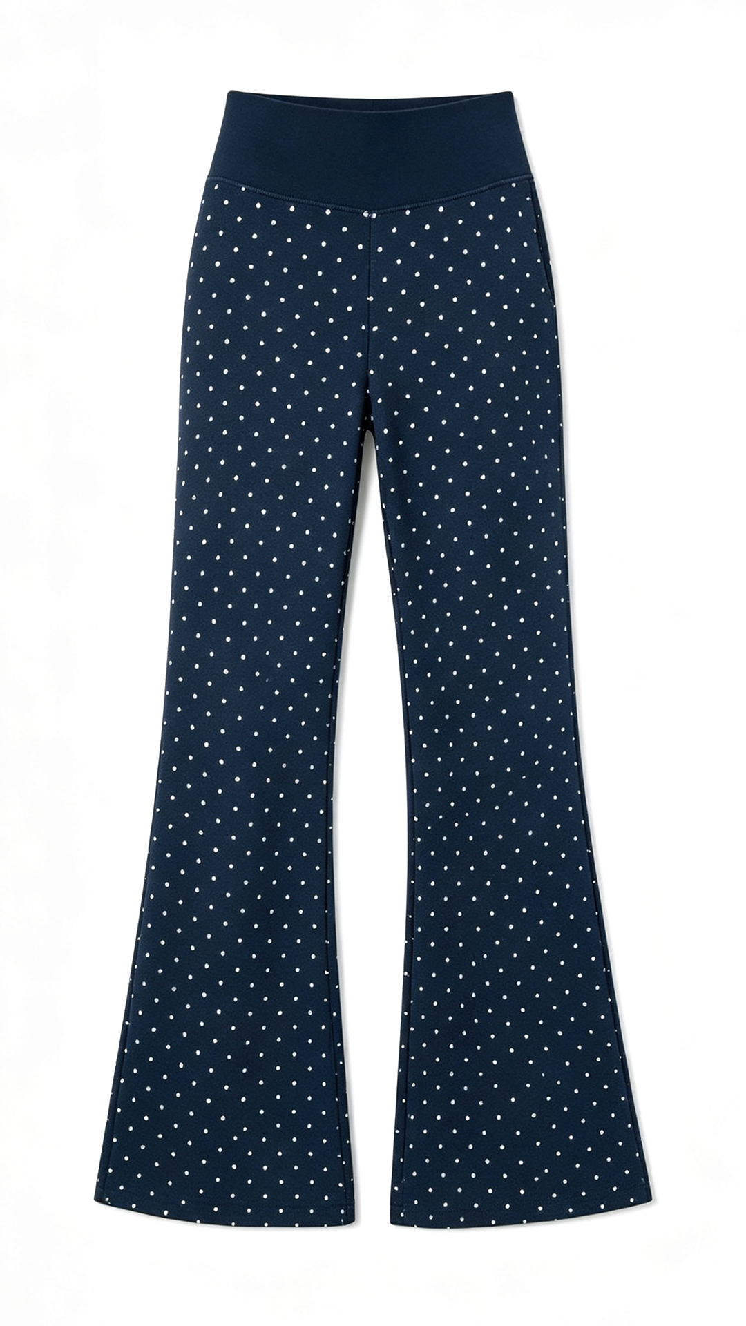 Polka Dot High-Waisted Flare Pants for Women – Vintage Slimming Casual Wide-Leg Trousers with Elegant Drape