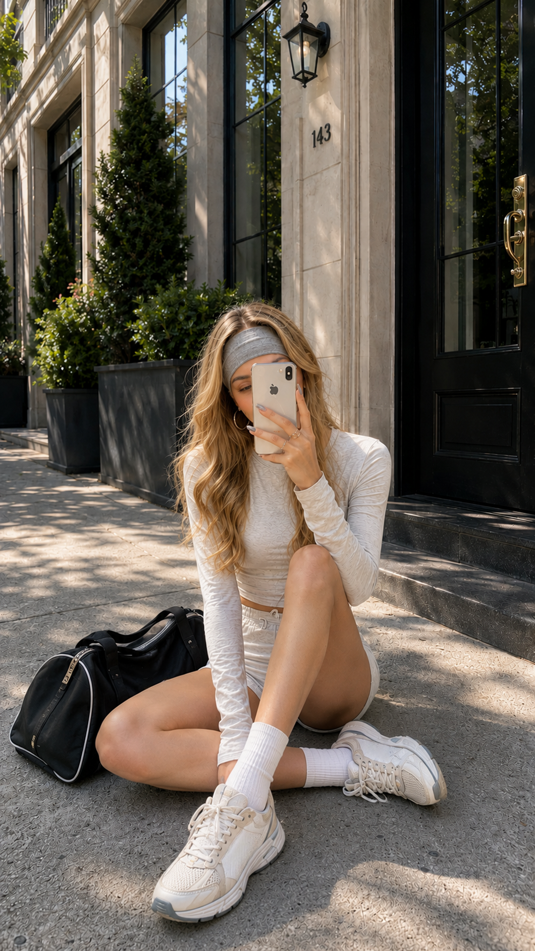 American Minimalist Casual Sports Shorts Set