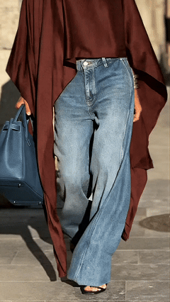 Women's loose-fitting, simple and versatile straight-leg jeans