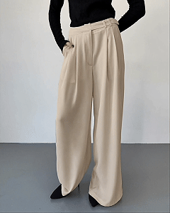 Women's Wide Leg Dress Pants Chinos Vacation Streetwear Casual Full Length Medium Waist Plain