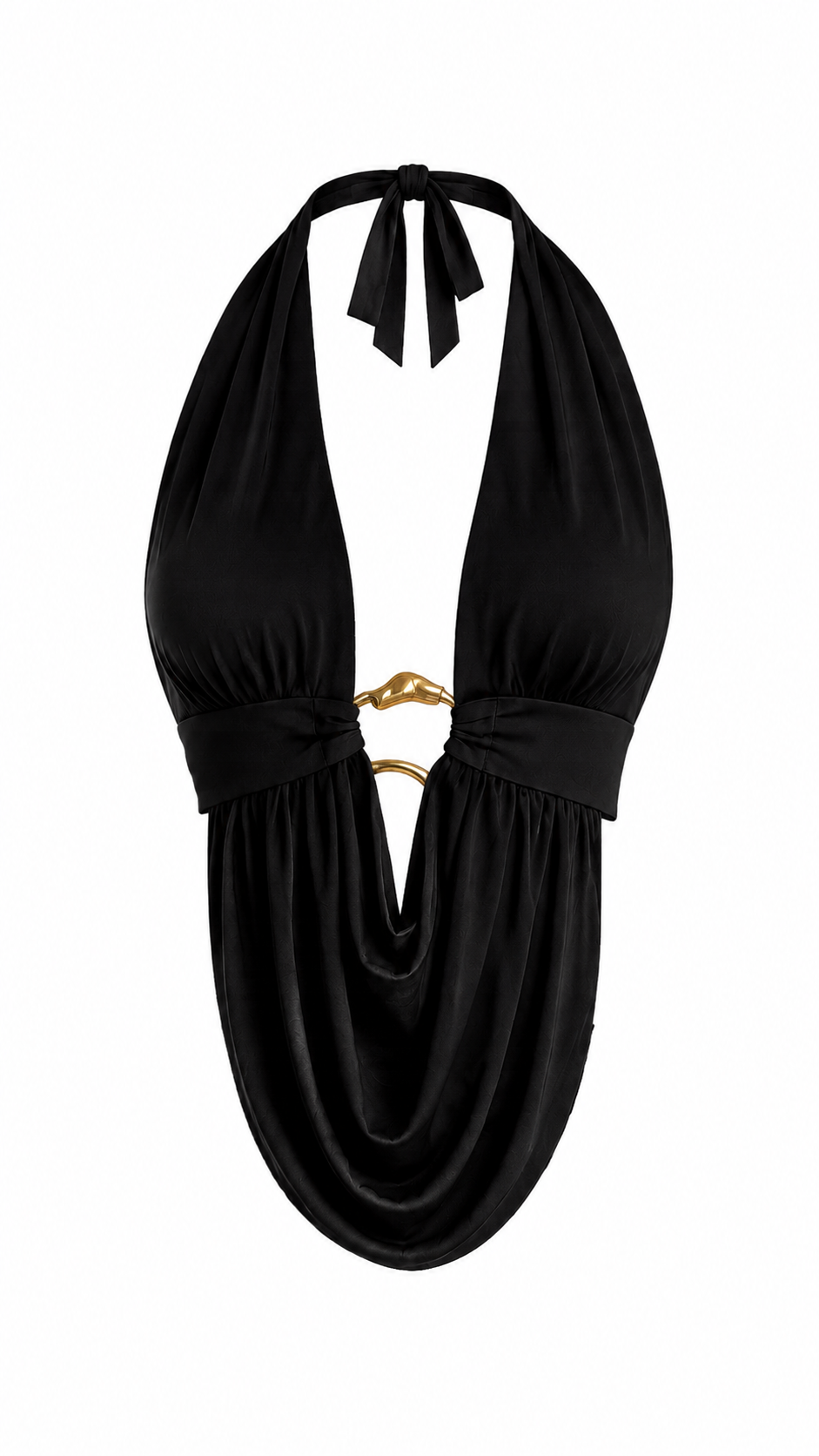 Women’s Sexy Halter V-Neck Backless Top, Open Back Casual Cardigan T-Shirt