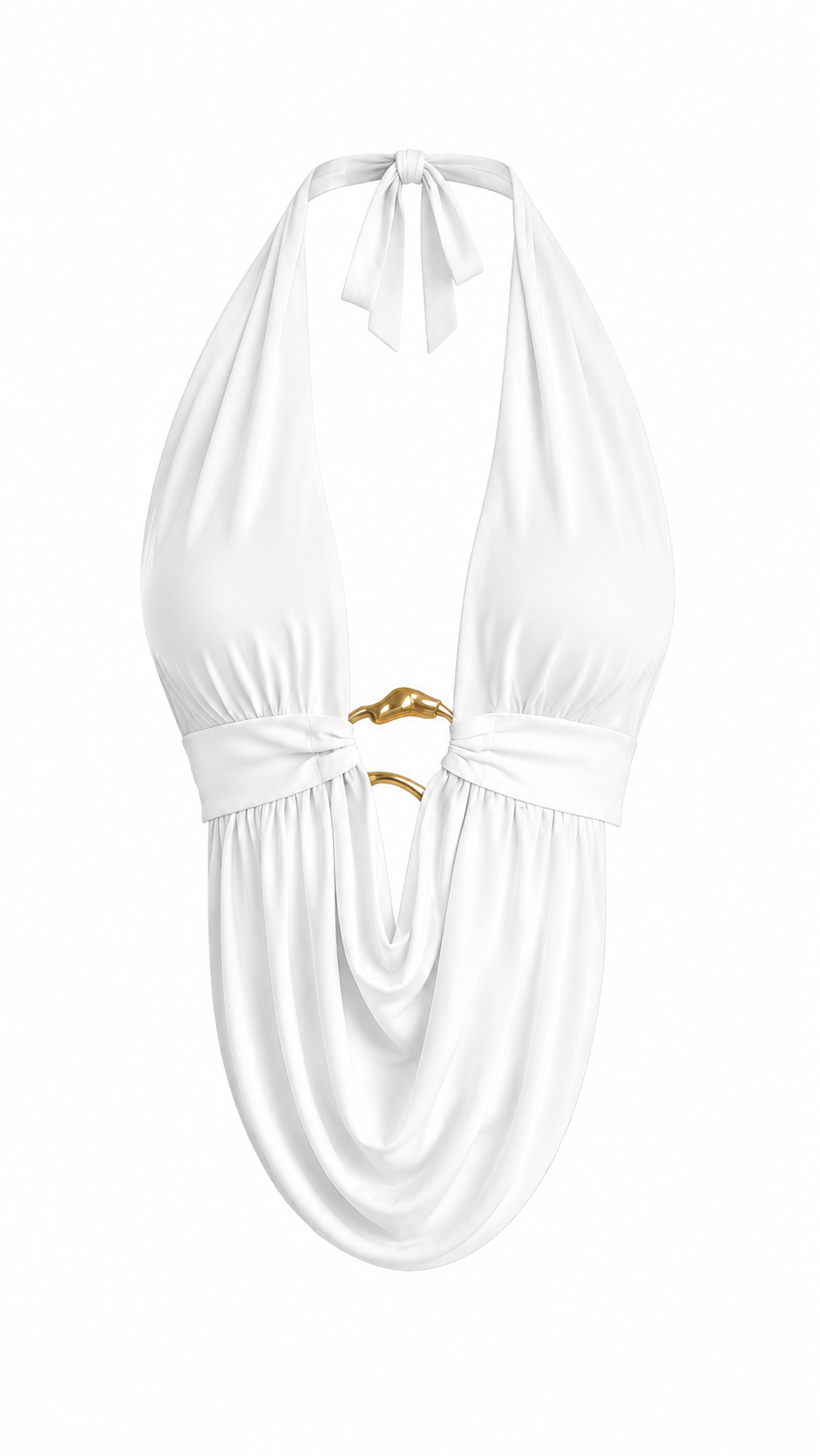 Women’s Sexy Halter V-Neck Backless Top, Open Back Casual Cardigan T-Shirt