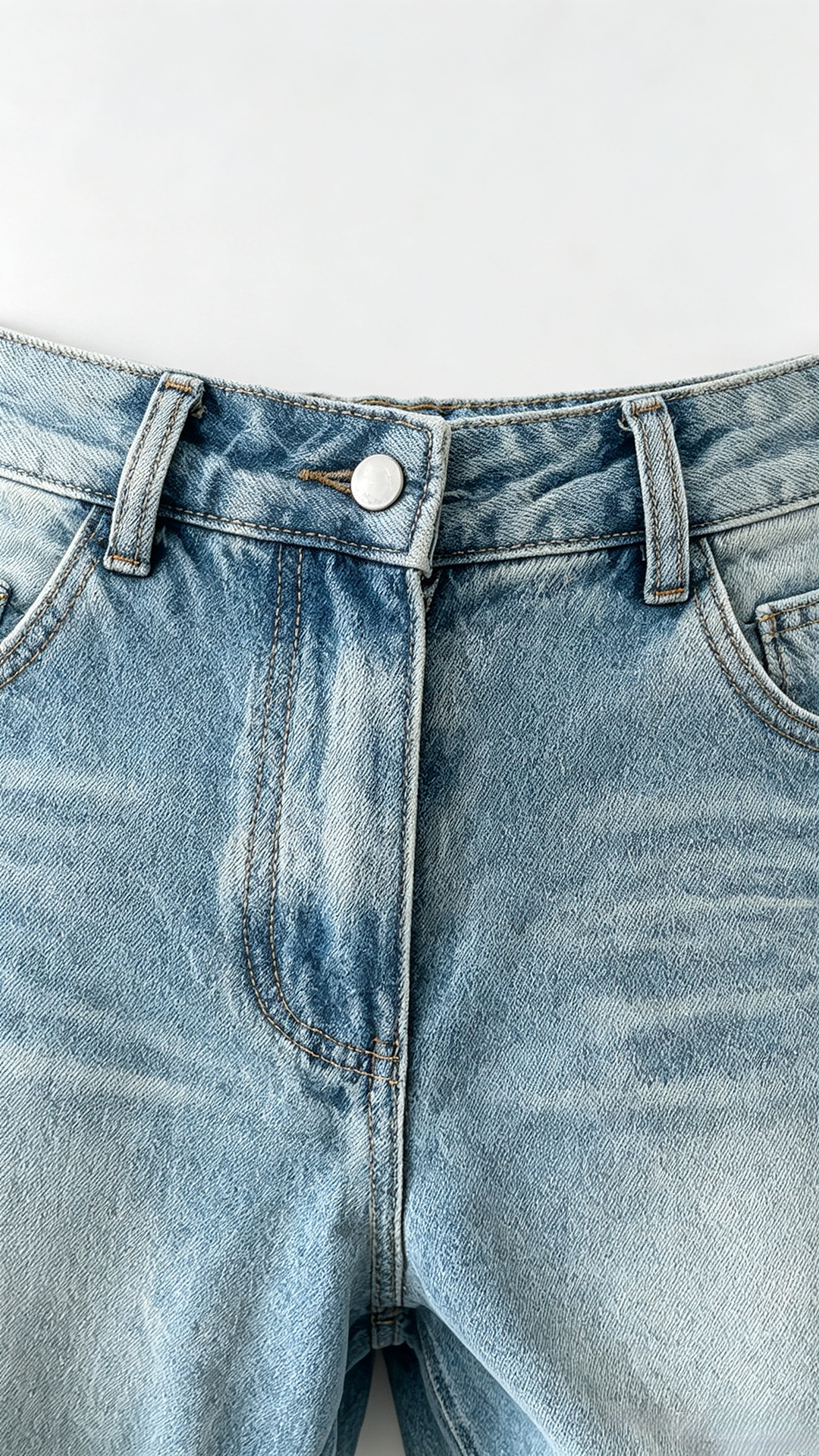 Women Light Wash Distressed Straight Leg Denim Bermuda Shorts