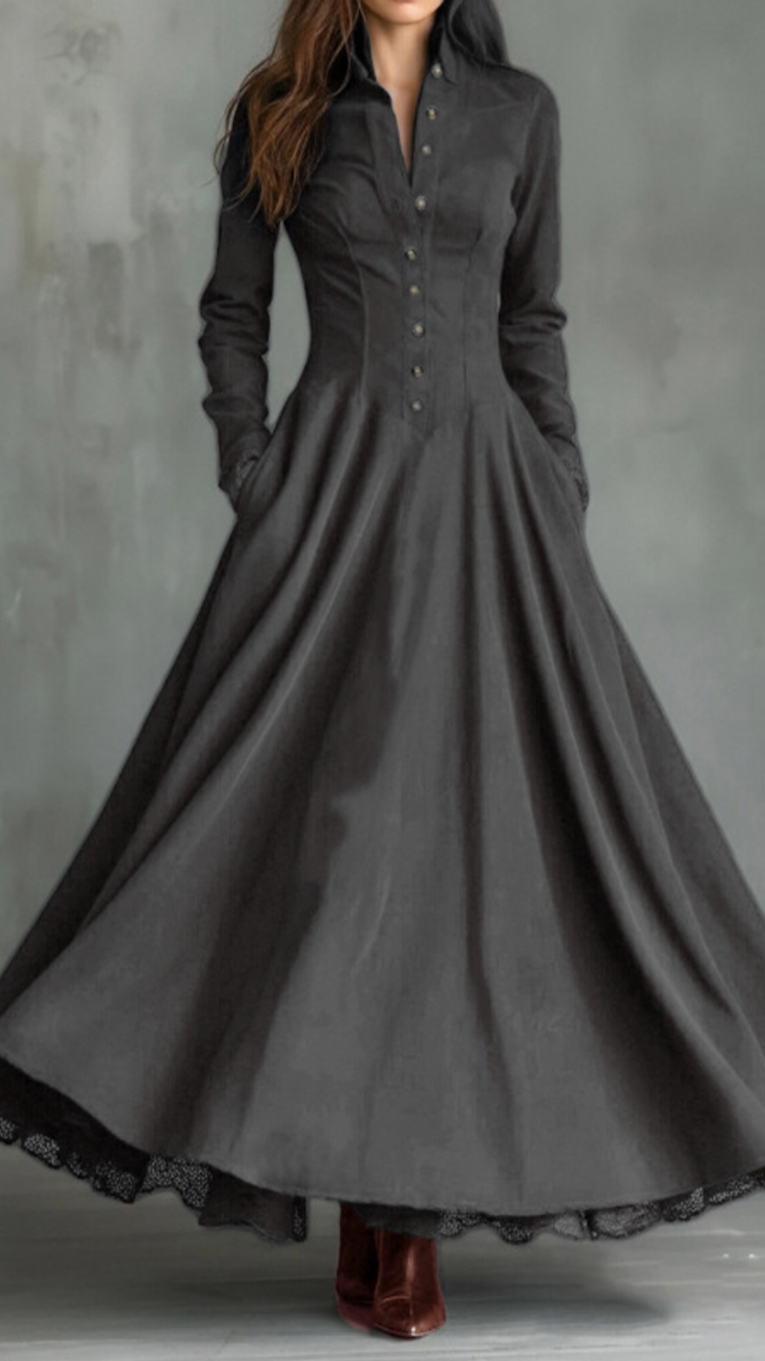 [Copy]Women's Cotton‑blend Black‑white Polka‑dot Boat‑neck Mid‑sleeve Tie‑waist Bodycon Midi Dress
