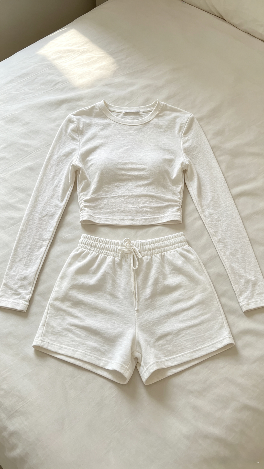 American Minimalist Casual Sports Shorts Set