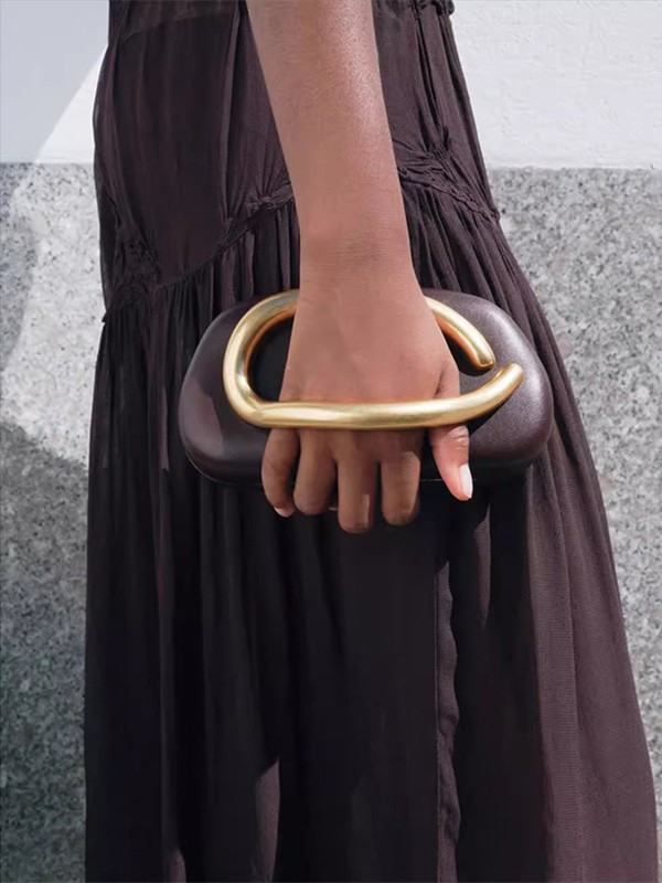 Gold Handle Clutch Purses PU Leather Bags (Buy 2 Free Shipping)