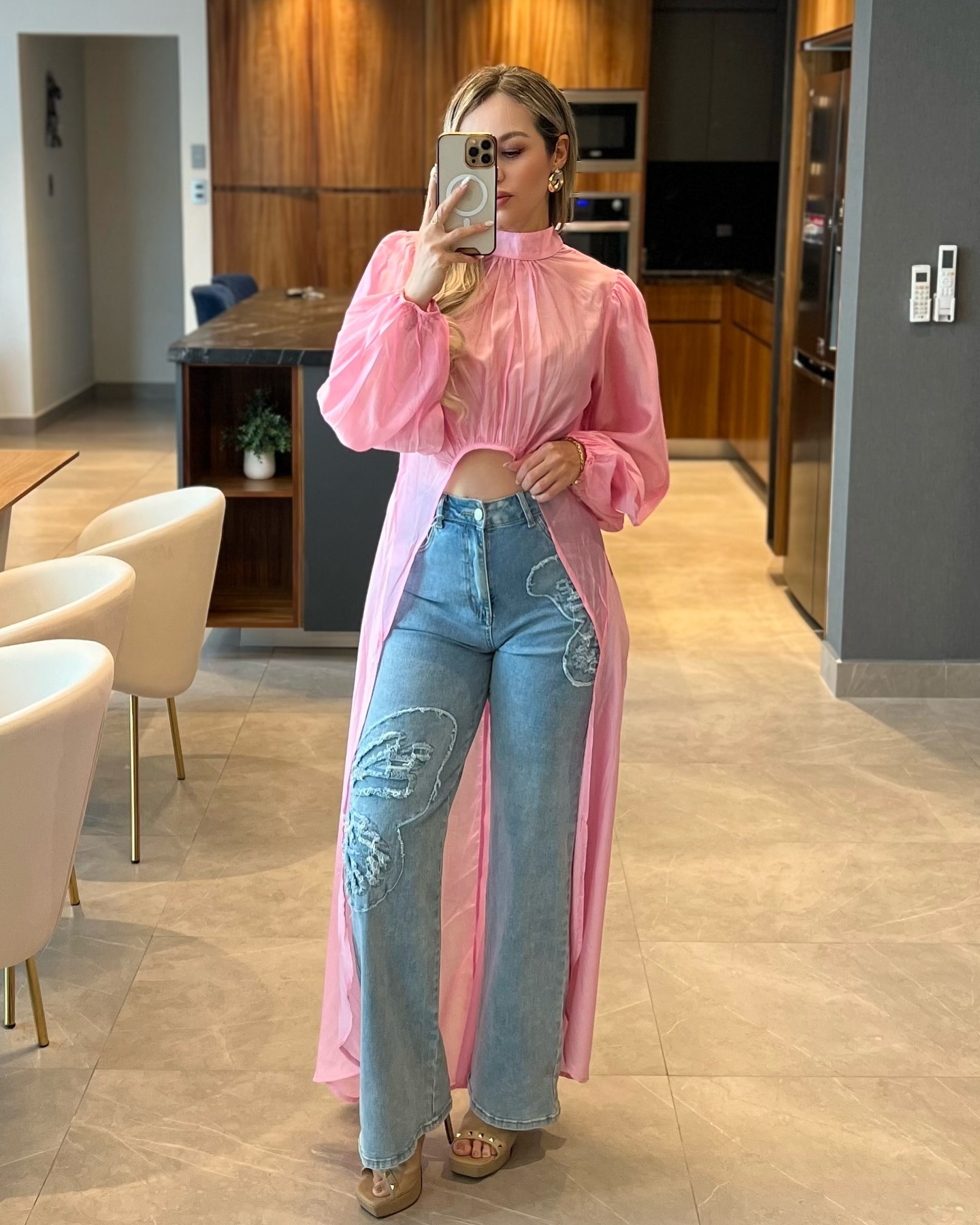 Round Neck Short Front and Long Back Casual Top (Buy 2 Free Shipping)