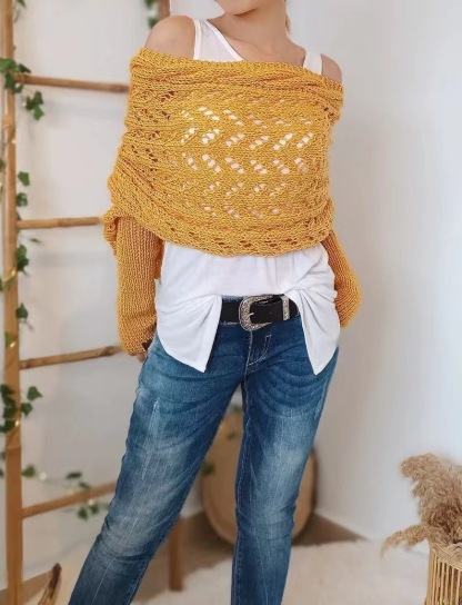 Knitted Cable Wrap Shrugs (Buy 2 Free Shipping)