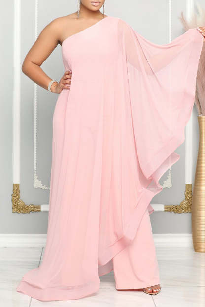 Elegant One Shoulder Ruffled Jumpsuits (Buy 2 Free Shipping)