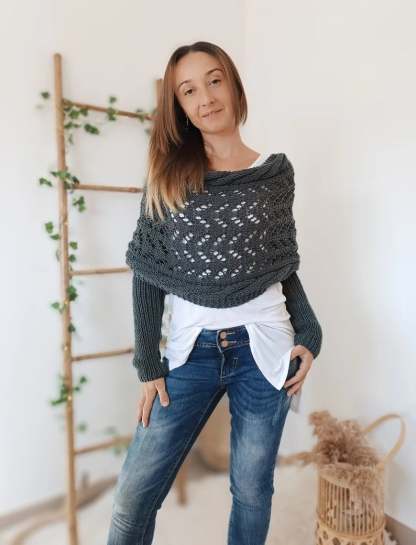 Knitted Cable Wrap Shrugs (Buy 2 Free Shipping)