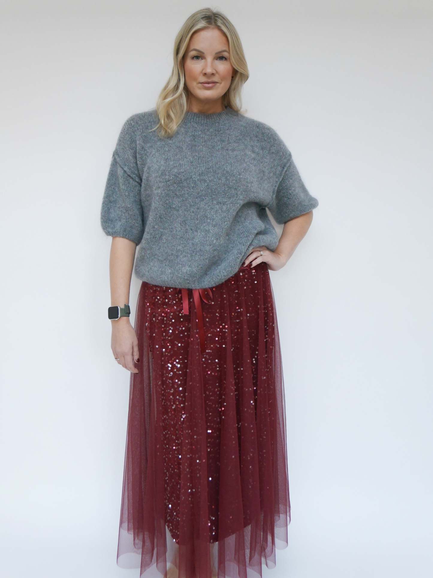 Layered Tulle Sequin Maxi Skirt (Buy 2 Free Shipping)
