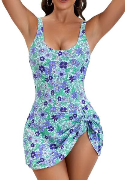 One Piece Swimsuit with Skort (Buy 2 Free Shipping)