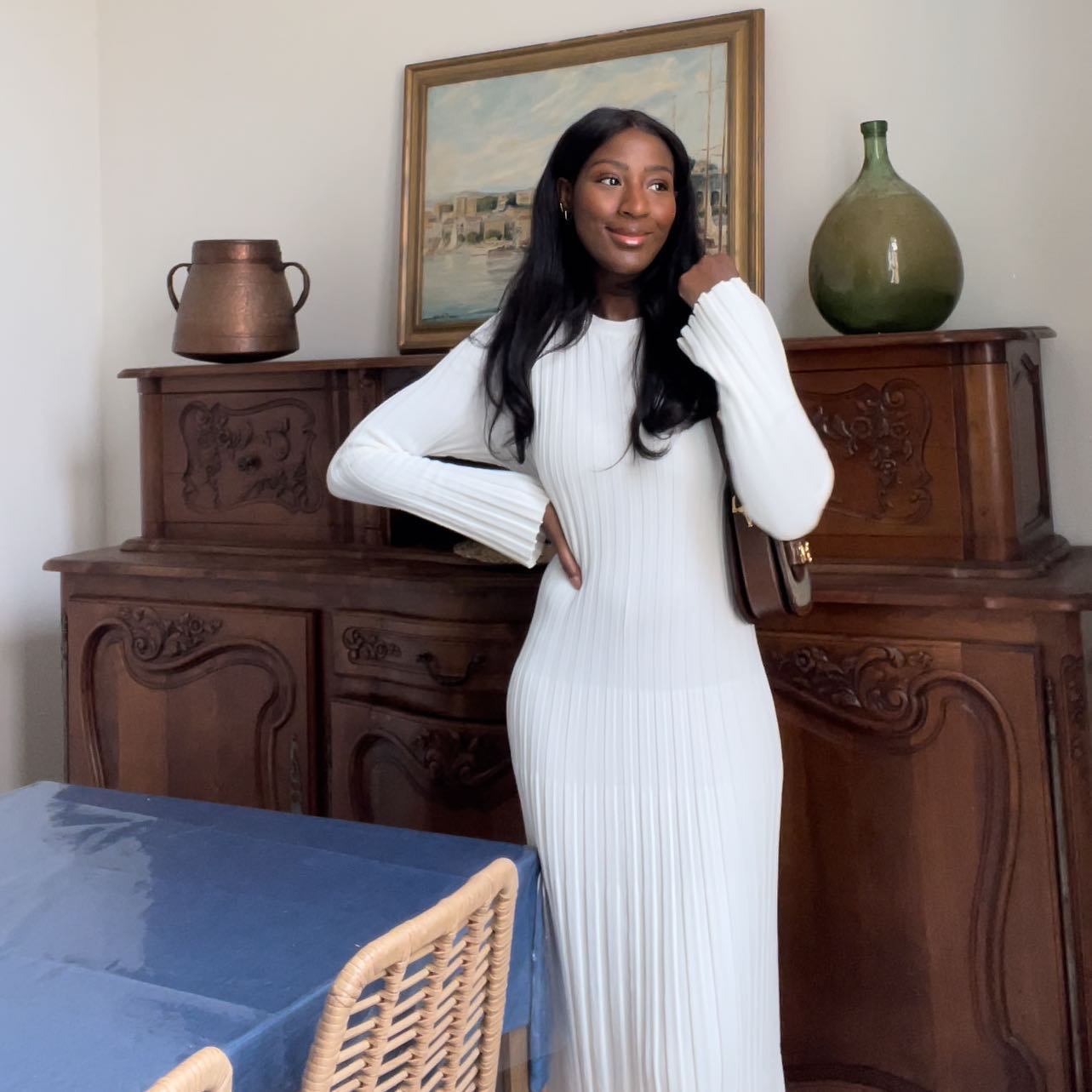 2024 Fall New Sleeved Knit Dress(Buy 2 Free Shipping)