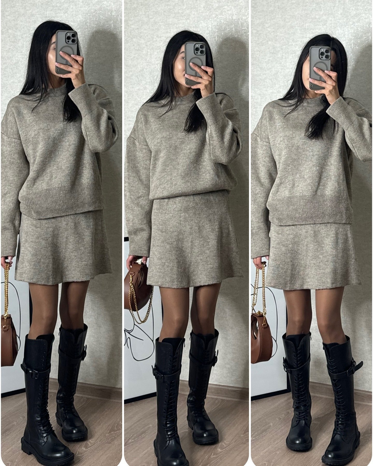 Knitted Skirt Suit (Top + skirt) 🔥 Buy 2 Free Shipping