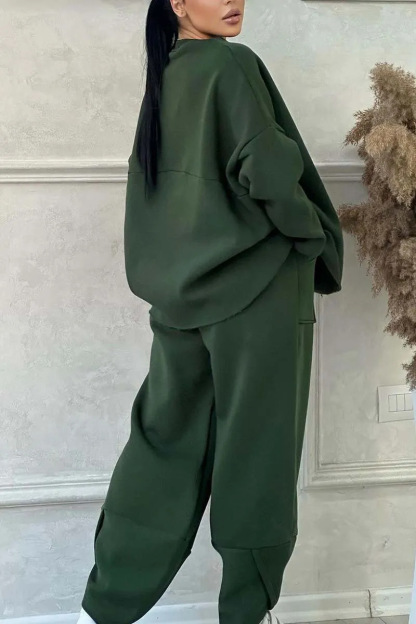 Relaxed Fit Sweatshirt and Pants Two Piece Set (Buy 2 Free Shipping)