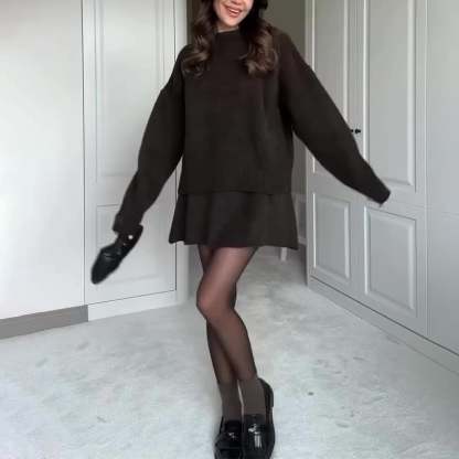 Knitted Skirt Suit (Top + skirt) 🔥 Buy 2 Free Shipping