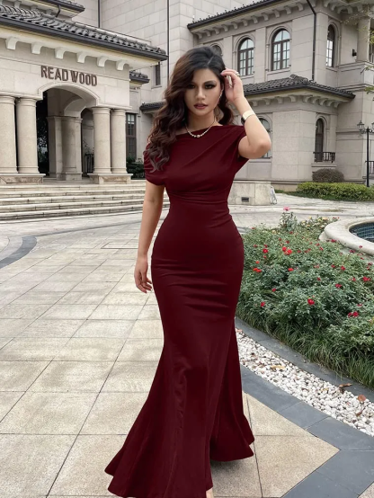 Elegant Off Shoulder Bodycon Long Party Evening Dress (Buy 2 Free Shipping)