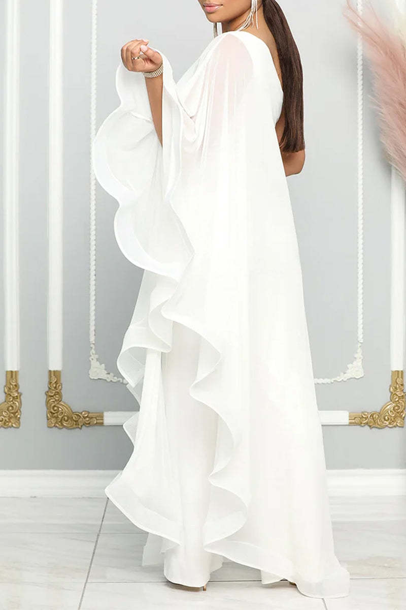 Elegant One Shoulder Ruffled Jumpsuits (Buy 2 Free Shipping)