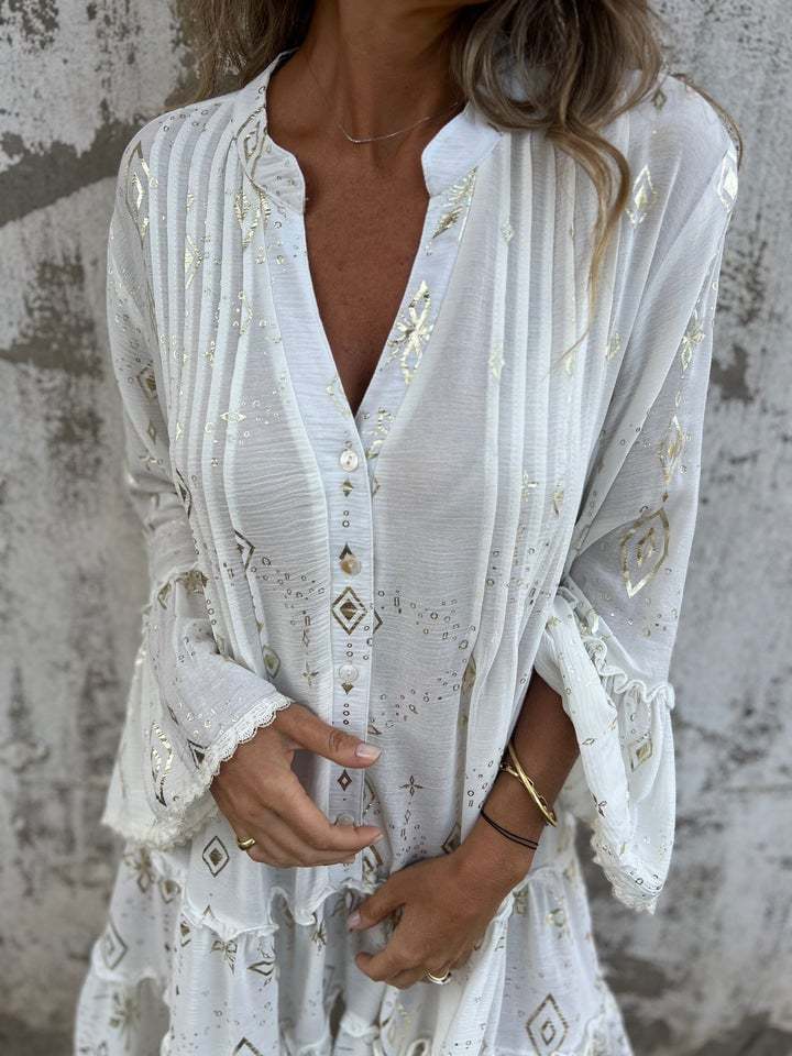 2024 HOT SALE🔥 Comfortable Stretchy V Neck Printed Party Dresses