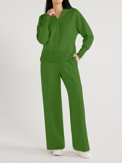 Women's  Solid 2 Piece Sets Outfits Casual Long Sleeve Sweatsuits Sets (Buy 2 Free Shipping)