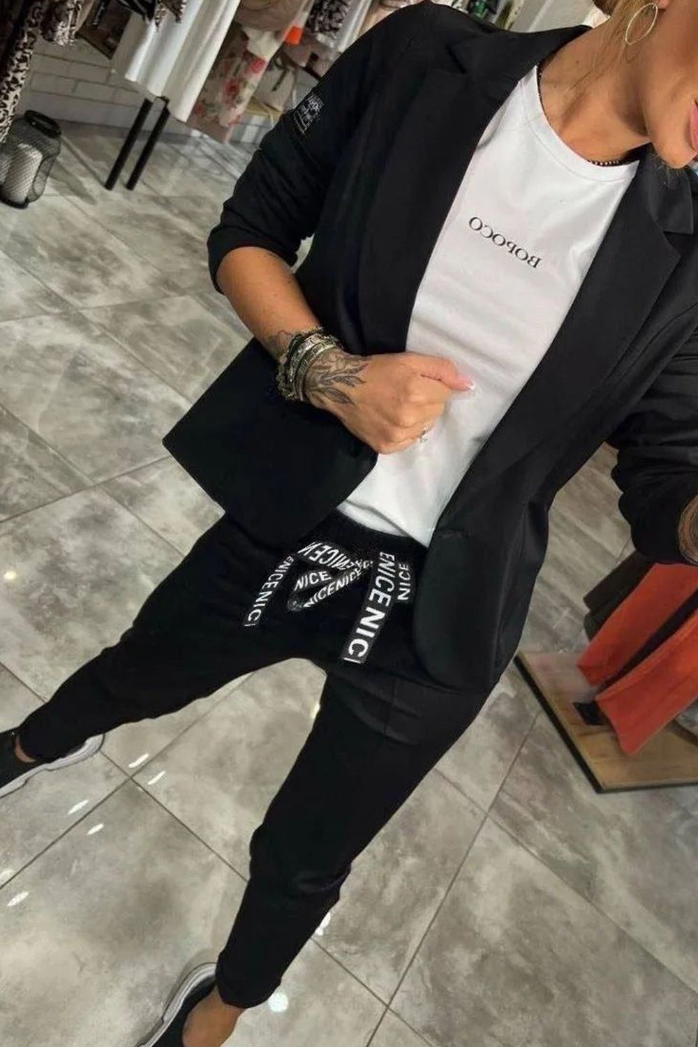 Women's Top Jacket & Elastic Pants Two-piece Set✨Buy 2 Sets Free Shipping