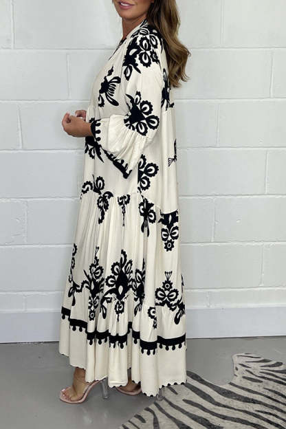 Boho Bloom Embroidered Maxi Dress (Buy 2 Free Shipping)