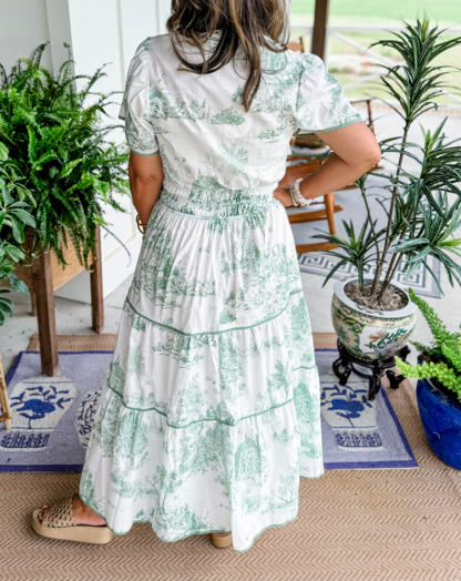 Classic Charm Toile Maxi Dress