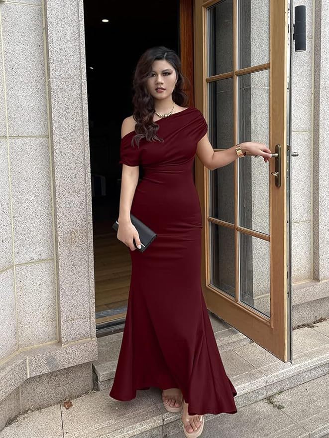 Elegant Off Shoulder Bodycon Long Party Evening Dress (Buy 2 Free Shipping)