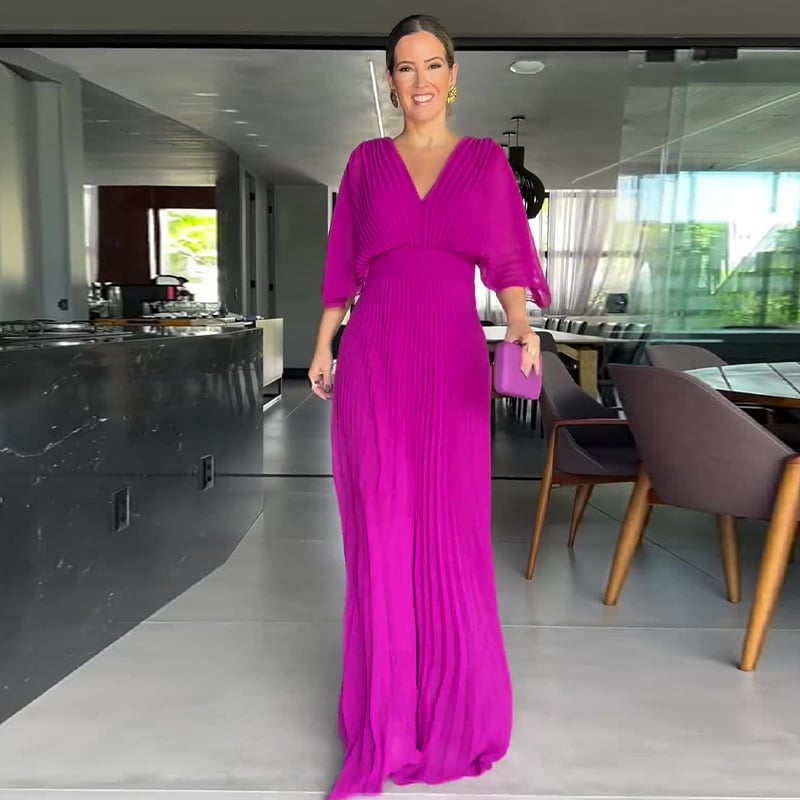 Last Day Promotion🔥Floating V-Neck Rib Dress(BUY 2 FREE SHIPPING)