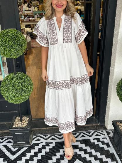 Last Day Promotion🔥V-Neck Boho Maxi Dress (Buy 2 Free Shipping)