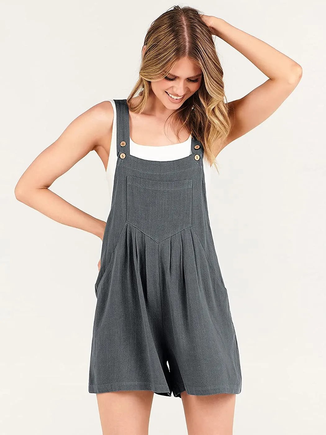 Last Day Promotion🔥Adjustable Wide Leg Pocket Short Overalls Romper(Buy 2 Free Shipping)