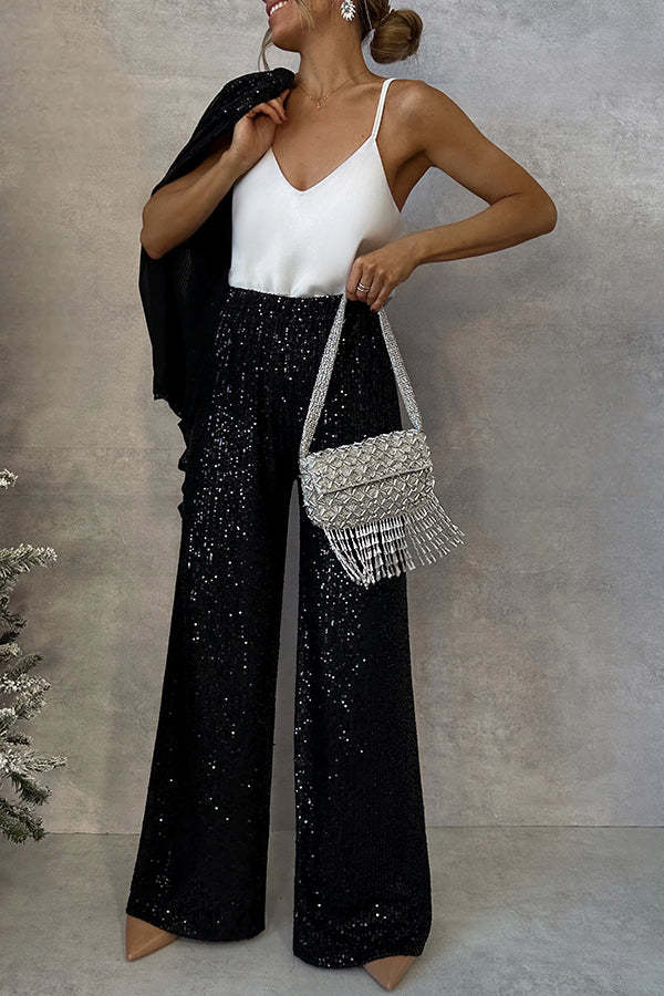 Party Scene Sequin High Rise Elastic Outfit