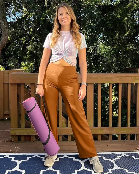 Wide Leg Yoga Pants High Waist with Pockets (Buy 2 Free Shipping)