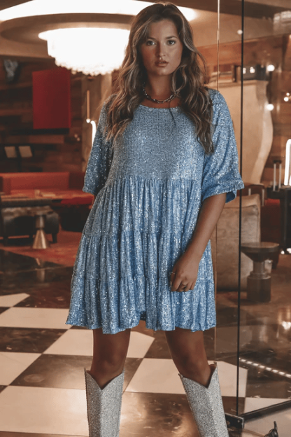 2024 Hot Sale✨Sequin Baby Doll Dress❤️Buy 2 Free Shipping