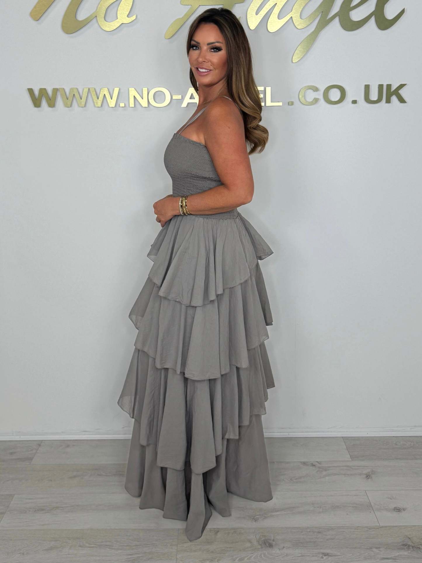 Spaghetti Strap Smocked Layered Bottom Dress (Buy 2 Free Shipping)