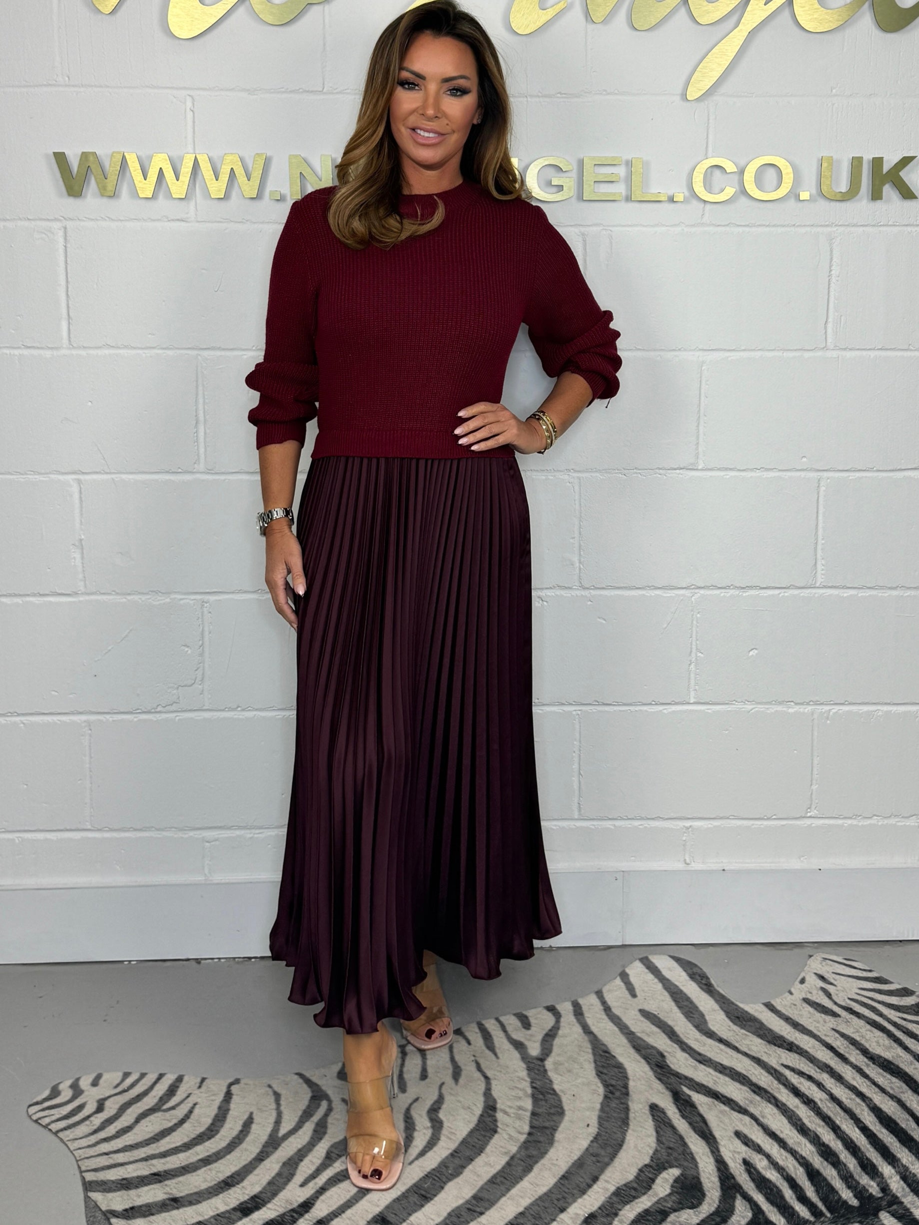 Long Sleeve Jumper & Pleated Bottom Dress (Buy 2 Free Shipping)