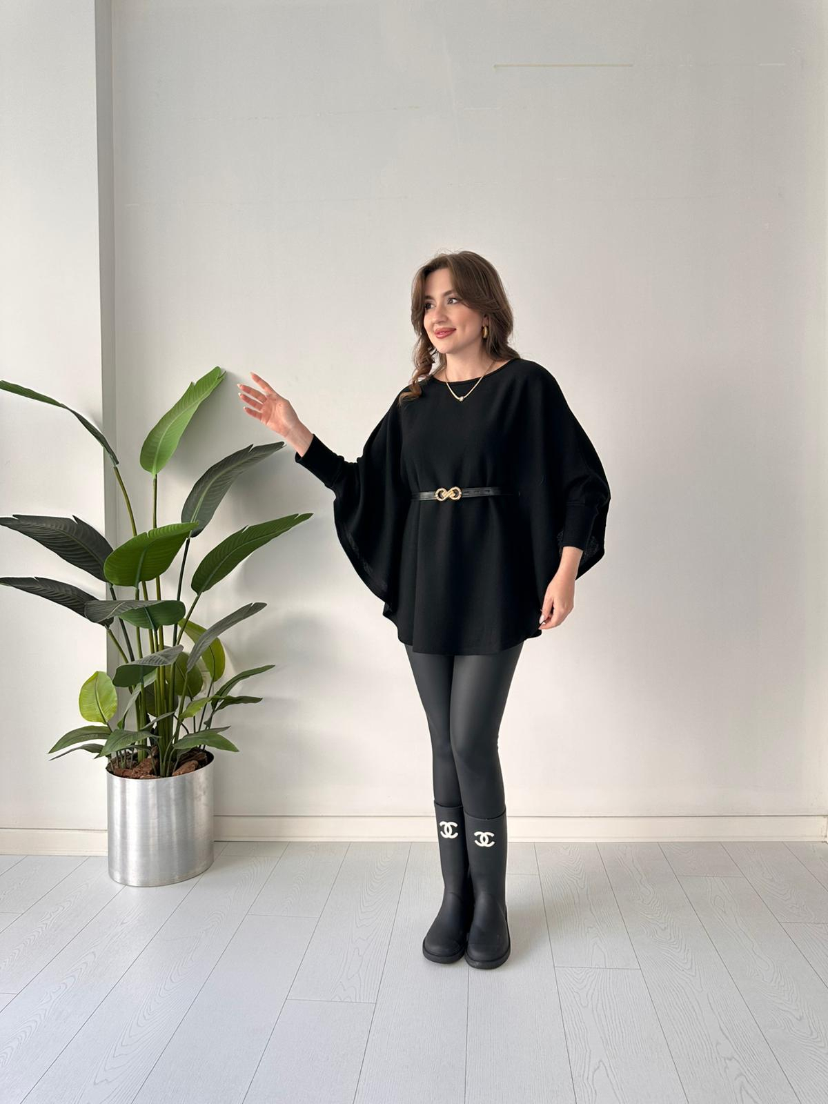 Elegant Belted Batwing Knit Top (Buy 2 Free Shipping)