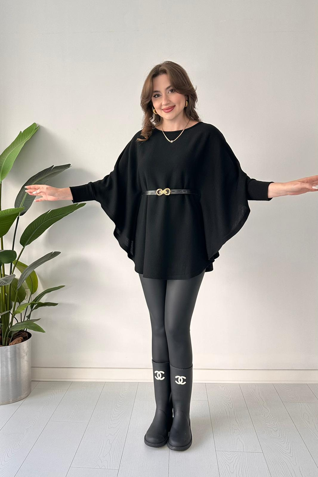 Elegant Belted Batwing Knit Top (Buy 2 Free Shipping)