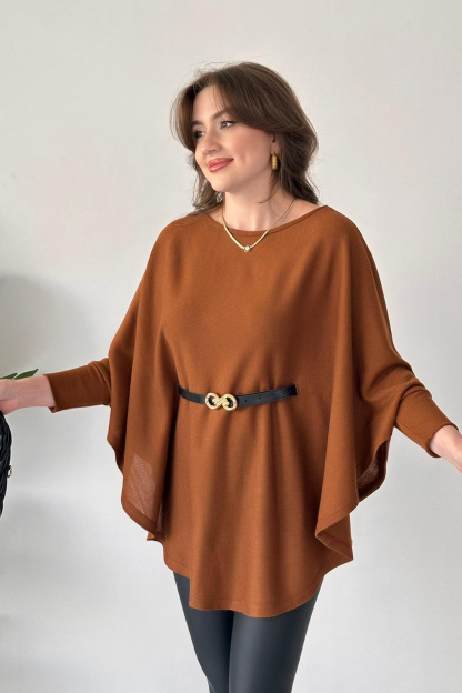 Elegant Belted Batwing Knit Top (Buy 2 Free Shipping)