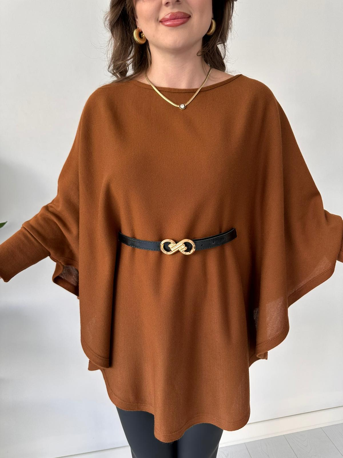 Elegant Belted Batwing Knit Top (Buy 2 Free Shipping)